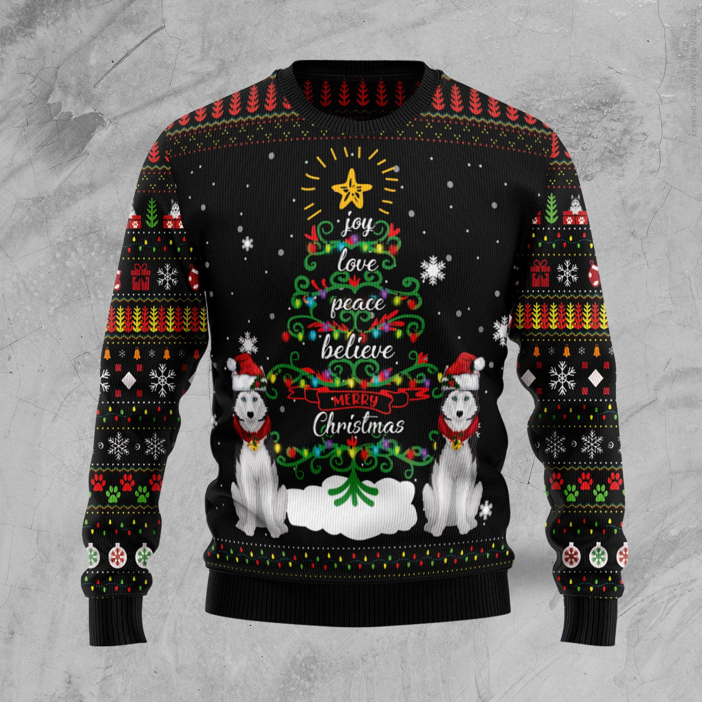 Siberian Husky Ugly Christmas Sweater