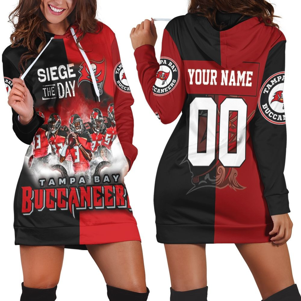 Siege The Day Tampa Bay Buccaneers Nfc South Champions Super Bowl 2021 Personalized 1 Hoodie Dress Sweater Dress Sweatshirt Dress