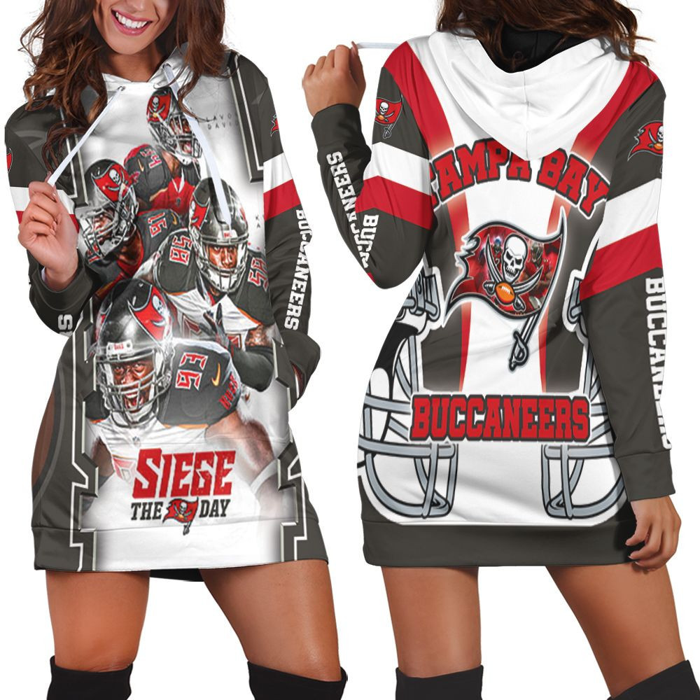 Siege The Day Tampa Bay Buccaneers Nfc South Division Champions Super Bowl 2021 Hoodie Dress Sweater Dress Sweatshirt Dress