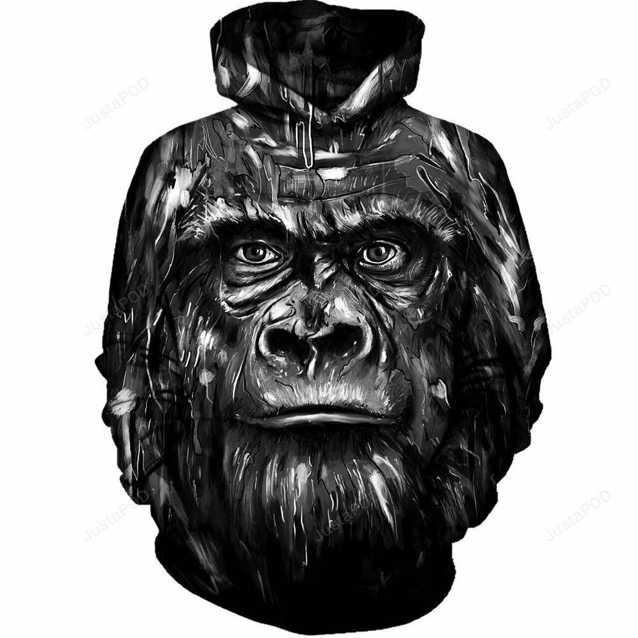 Silverback 3d All Over Printed Hoodie