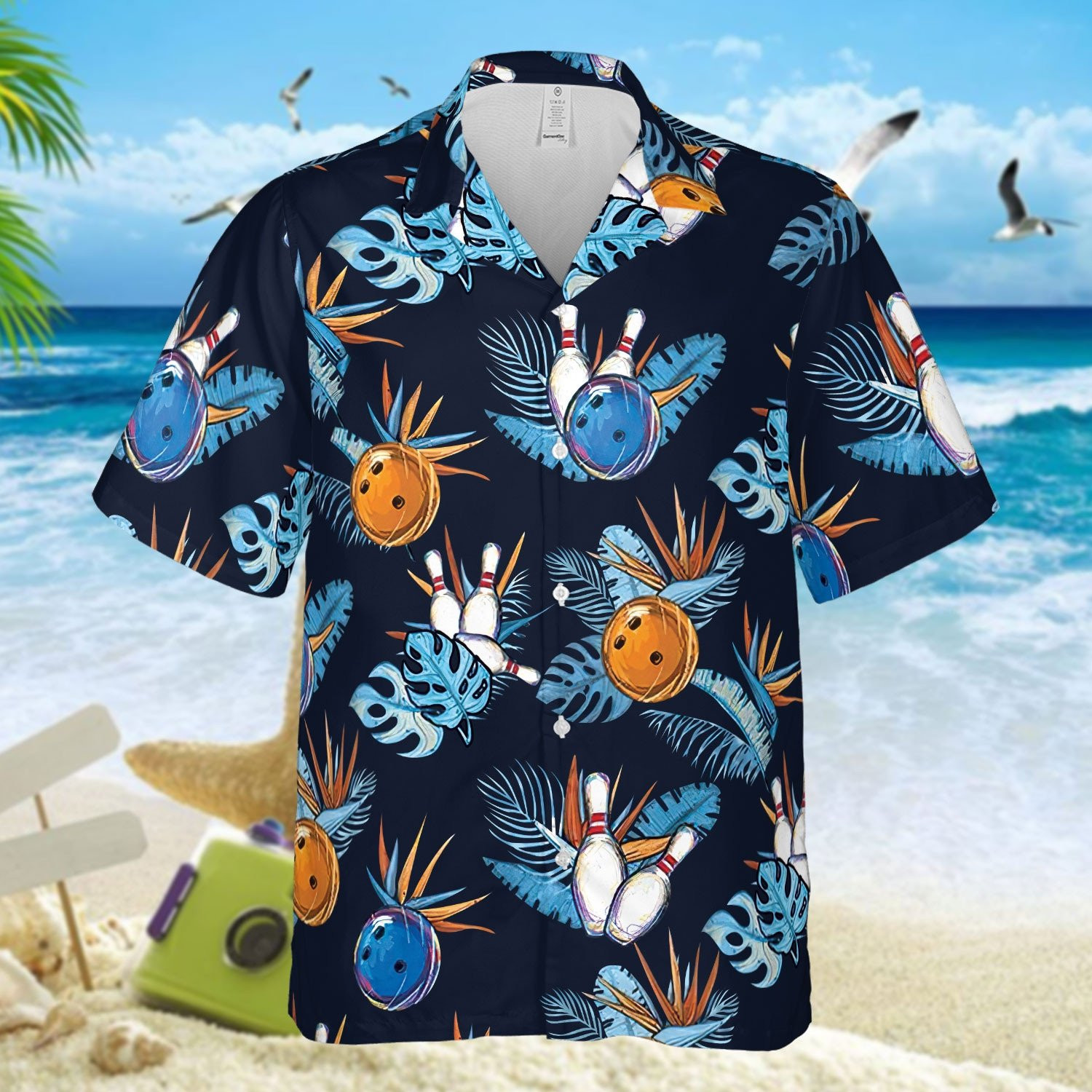 Simple Tropical Bowling Unisex Hawaiian Shirts Summer Aloha Shirt