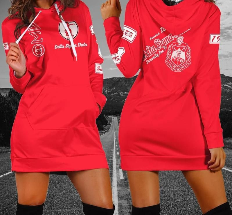 Sisterhood Delta Sigma Theta Hoodie Dress For Women