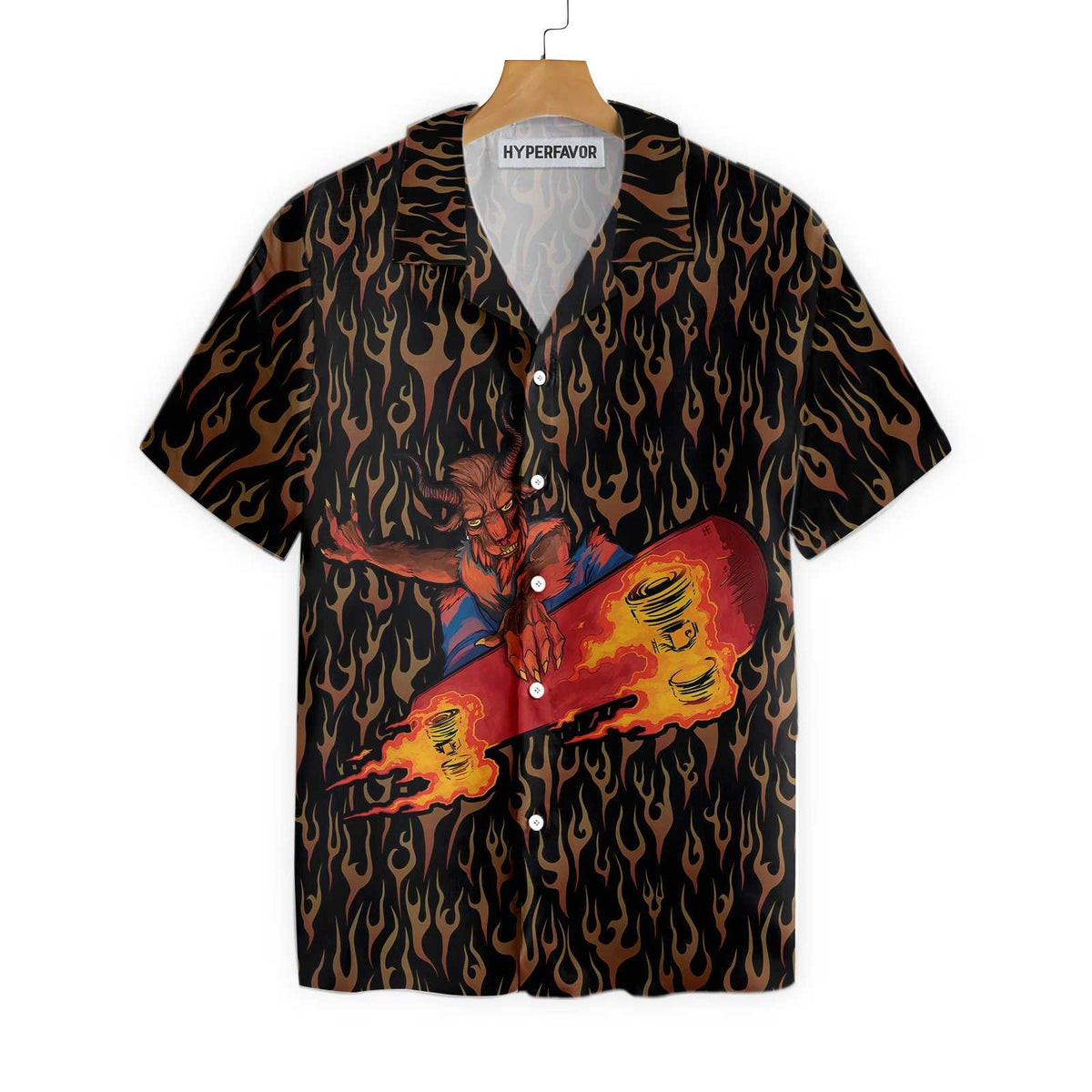 Skating Satan Gothic Hawaiian Shirt Goth Hawaiian Shirt For Men And Women