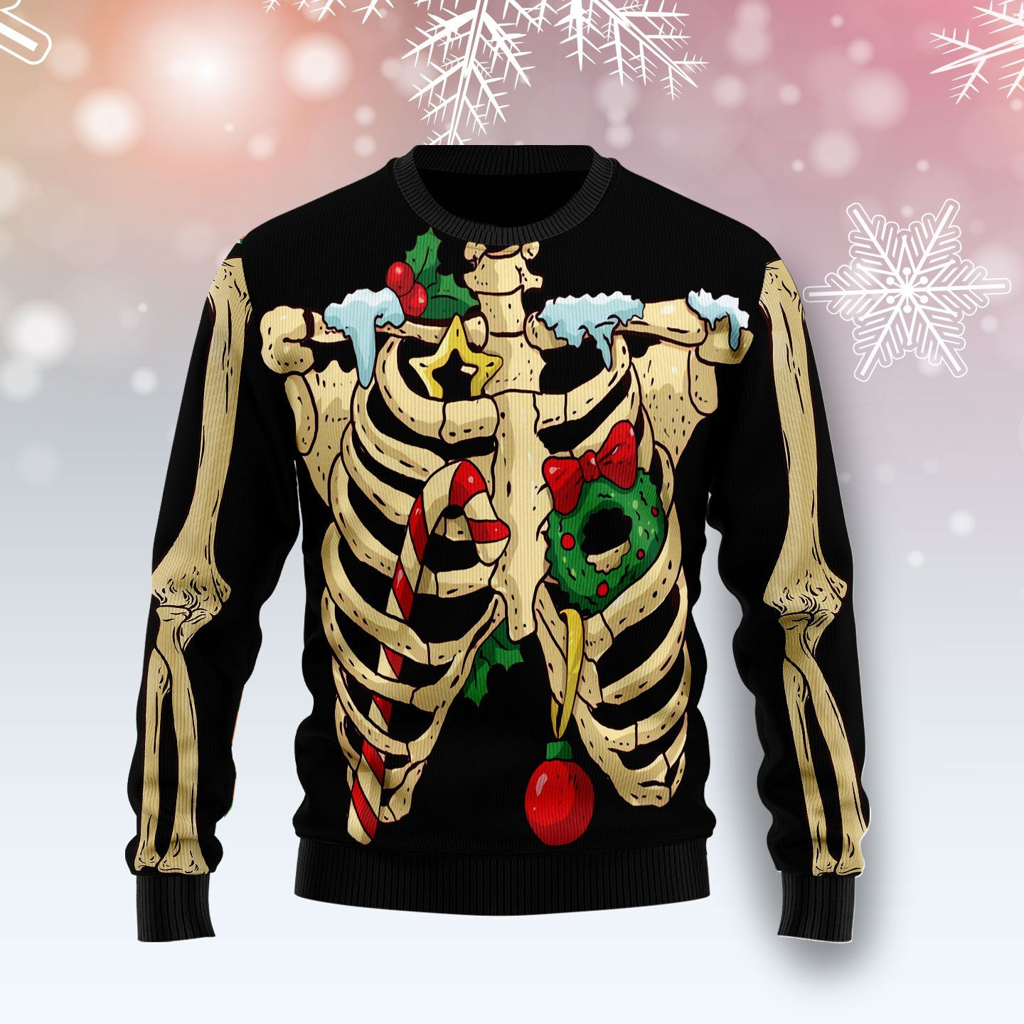 Skeleton Christmas Ugly Christmas Sweater Ugly Sweater For Men Women