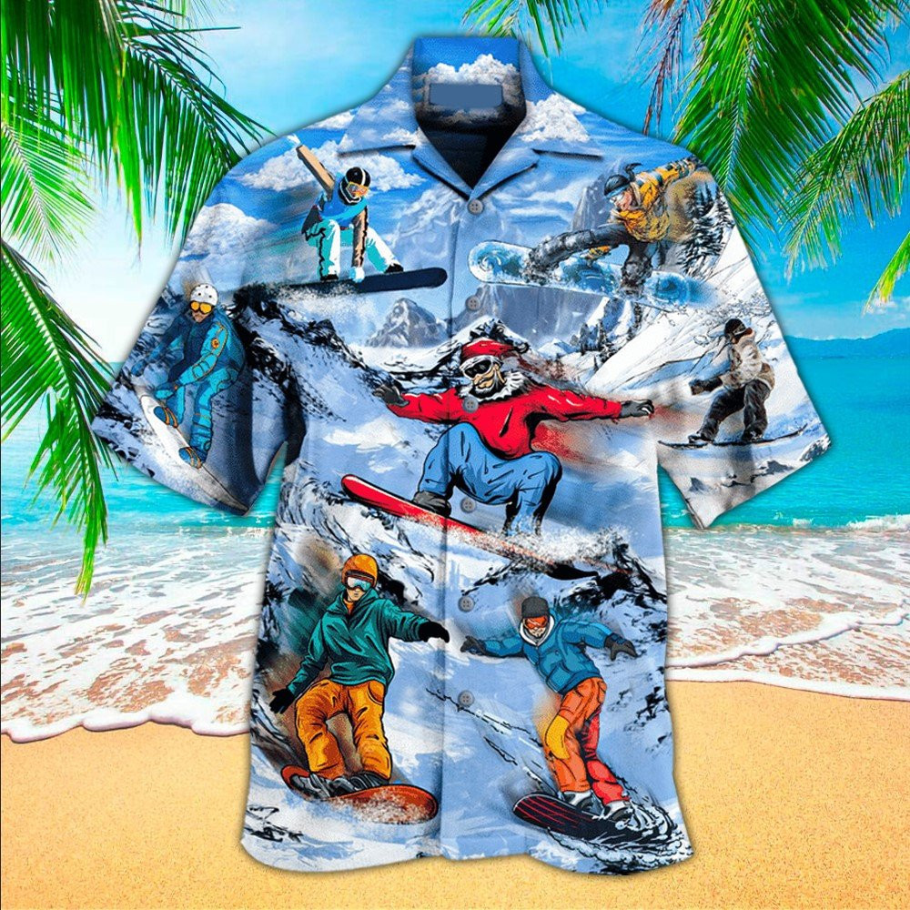 Skiing Hawaiian Shirt Skiing Shirt For Skiing Lover Summer Aloha Shirt