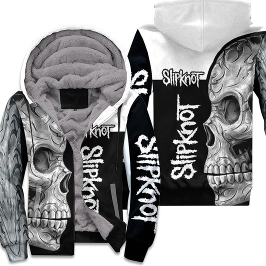 Skipknot Metal Band Skull 3D Fleece Hoodie