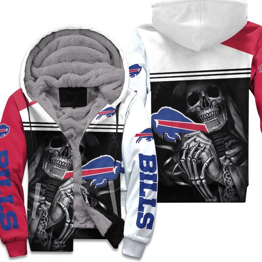 Skull Buffalo Bills 3D Fleece Hoodie