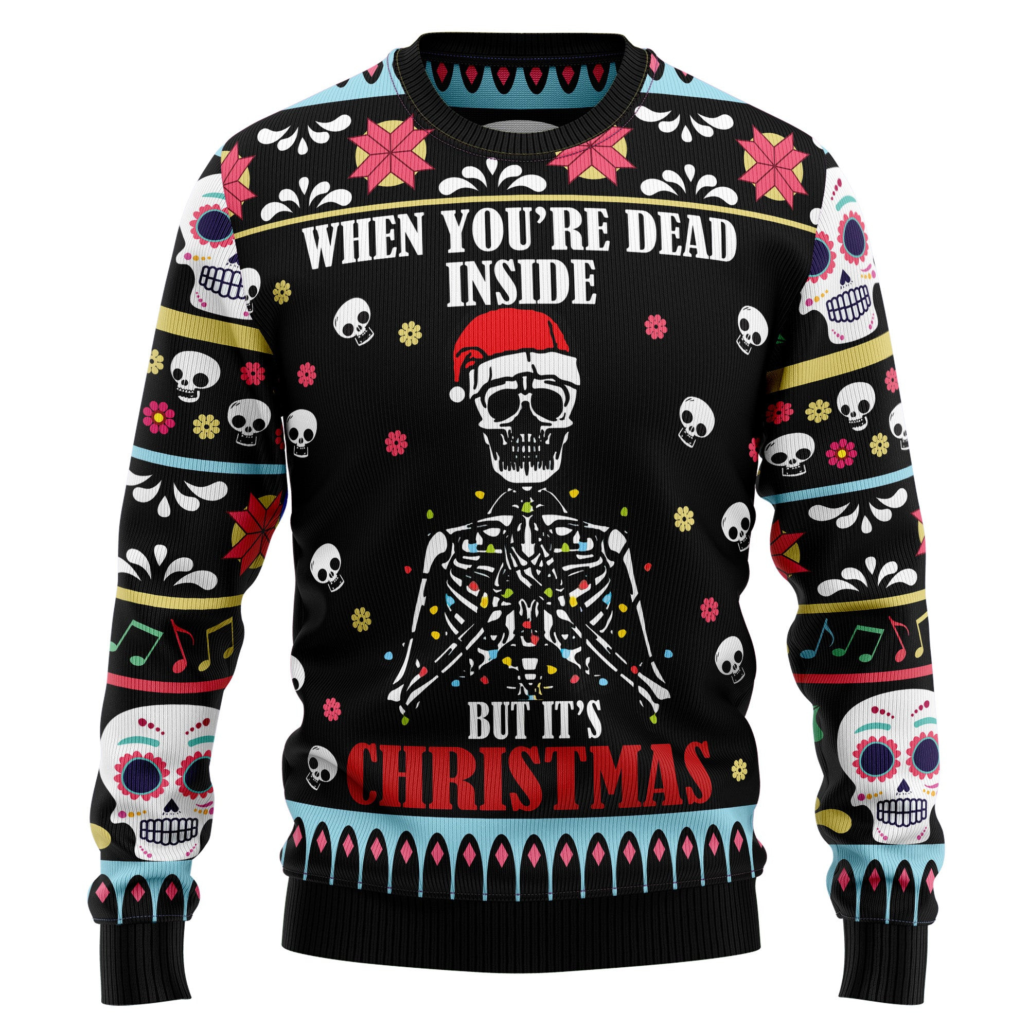 Skull Christmas Inside Ugly Christmas Sweater