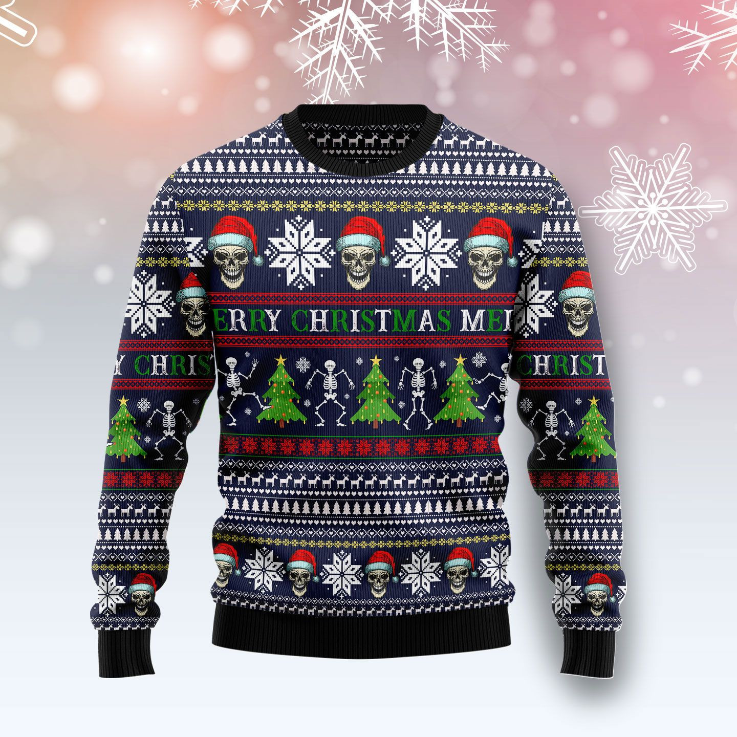 Skull Christmas Ugly Christmas Sweater Ugly Sweater For Men Women