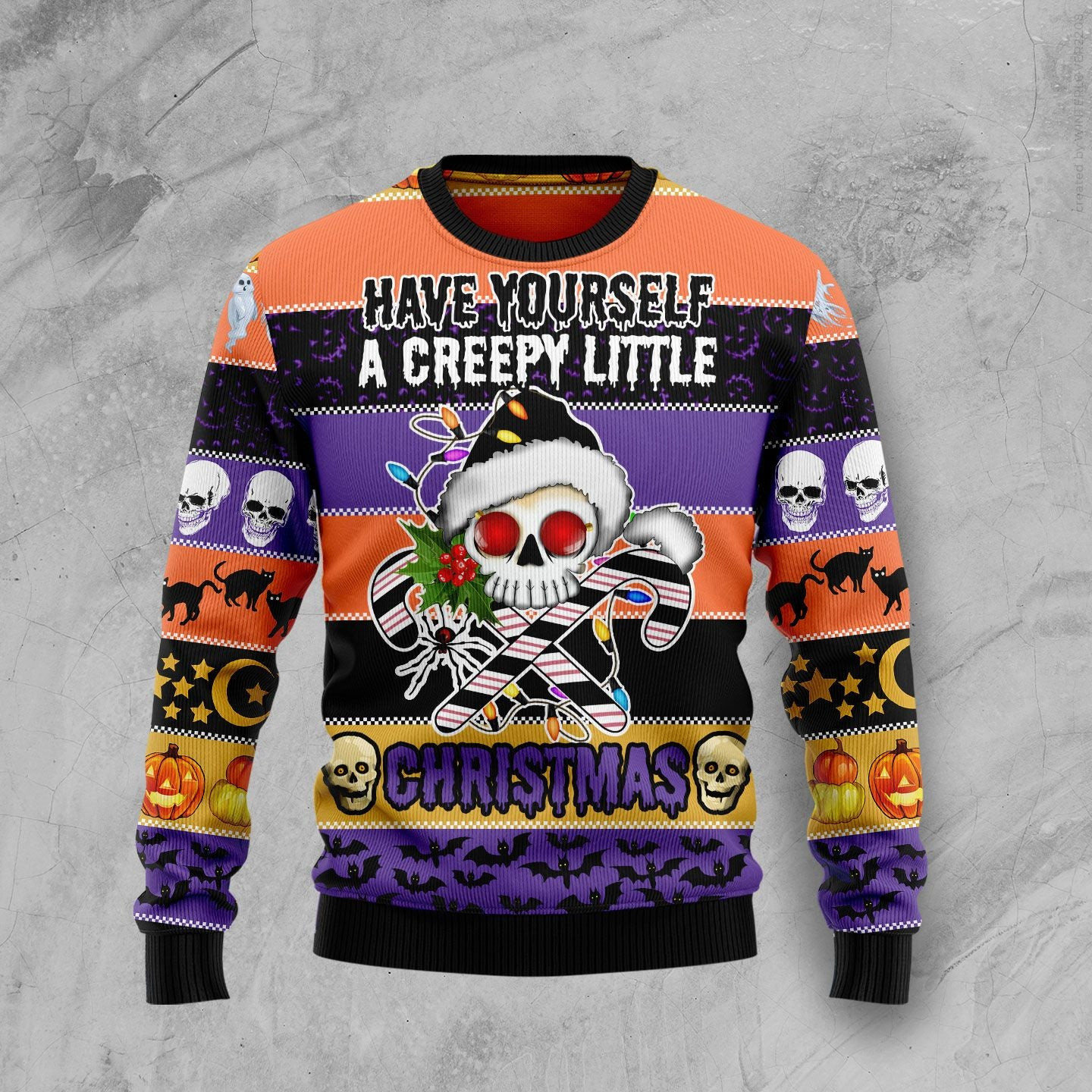 Skull Creepy Christmas Ugly Christmas Sweater