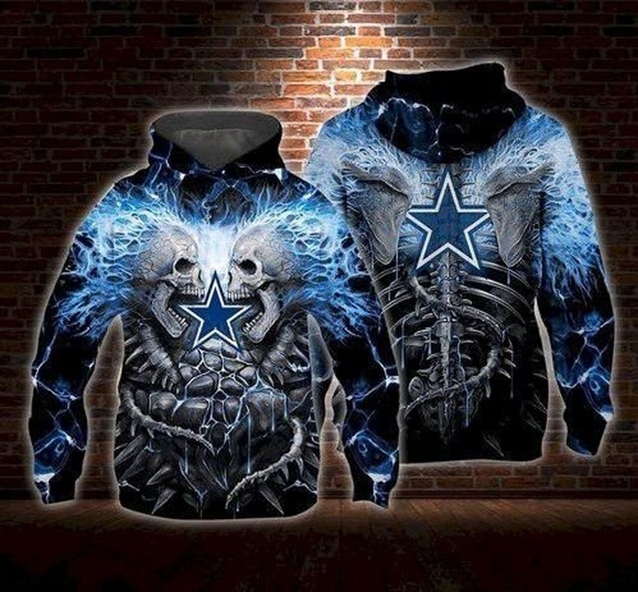 Skull Dallas Cowboys Nfl Men And Women 3d Full Printing Hoodie