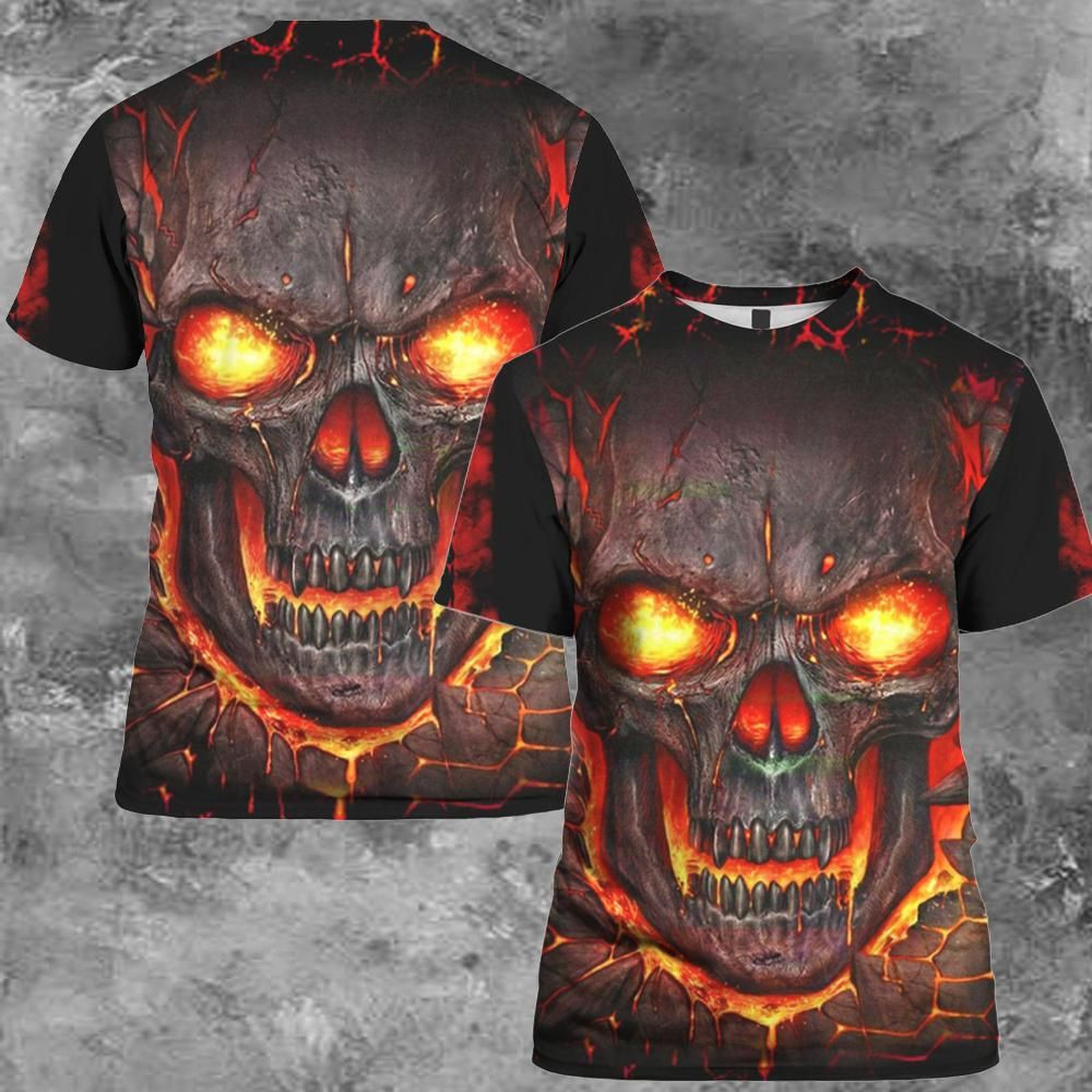 Skull Fire 3D All Over Print | Hoodie | Unisex | F