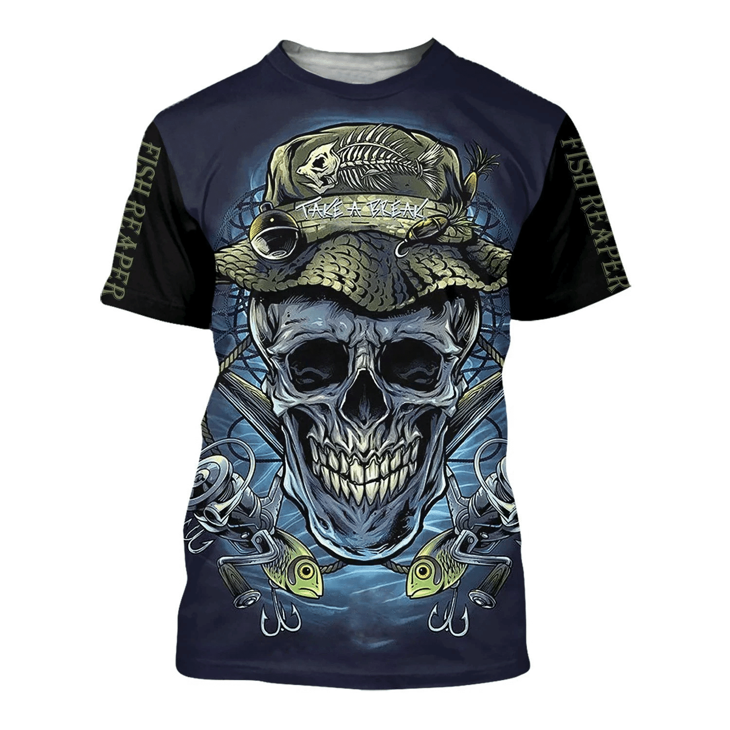 Skull Fisherman 3D All Over Print | Hoodie | For Men & Women | Fu