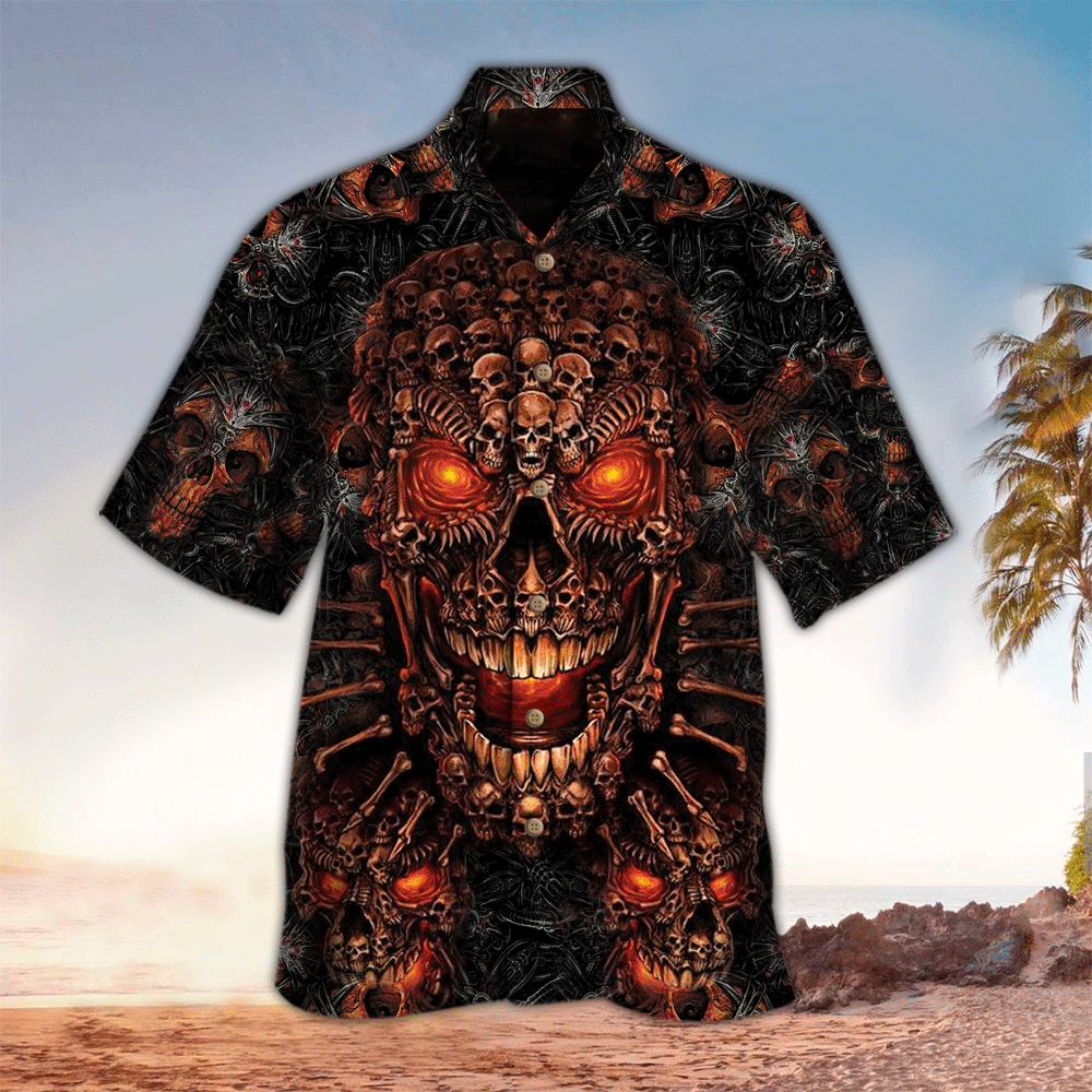 Skull Hawaiian Shirt Skull Shirt For Skull Lover Shirt for Men and Women