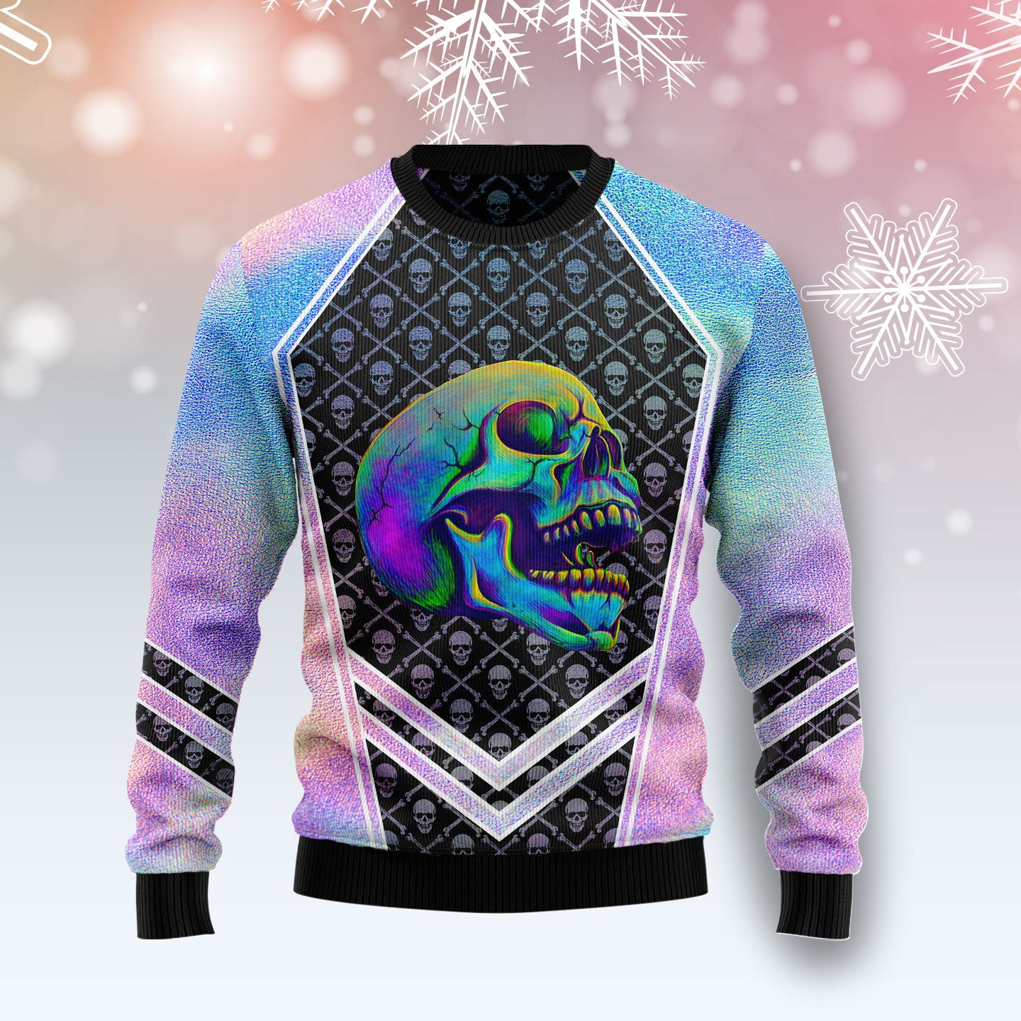 Skull Hologram Ugly Christmas Sweater