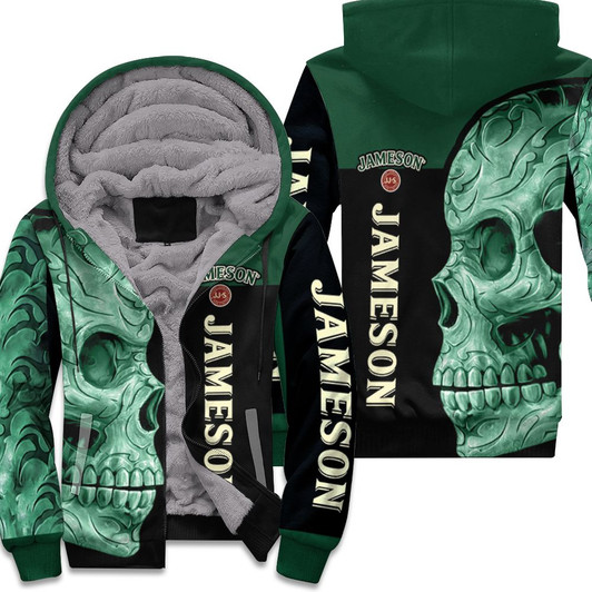 Skull Jameson Irish Whiskey 3D Fleece Hoodie