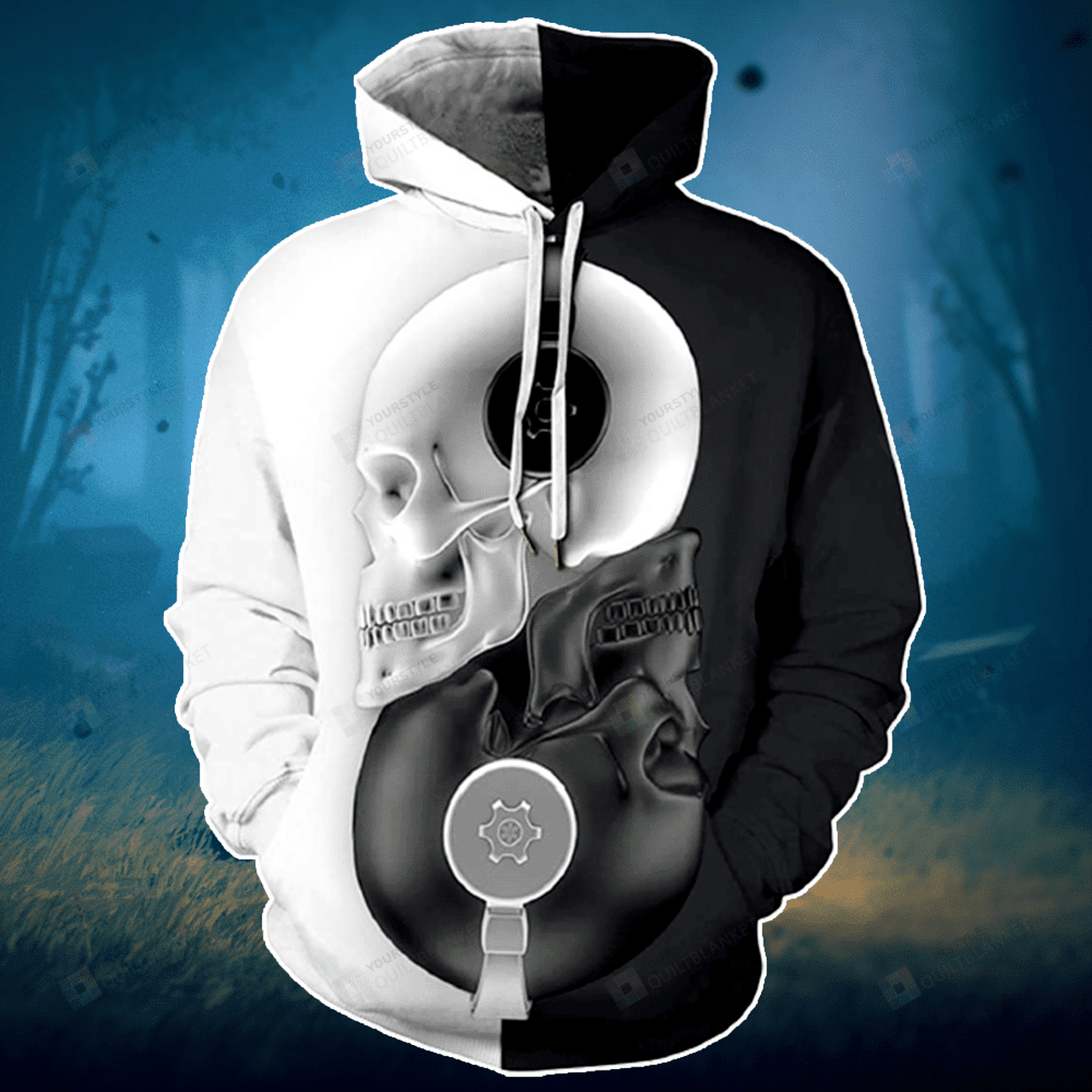 Skull Machine 3d All Over Print Hoodie