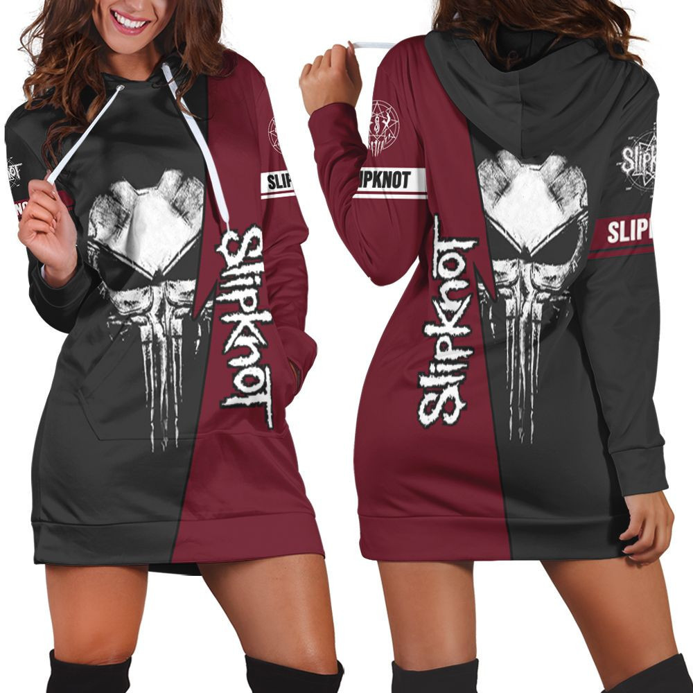 Slipknot Heavy Metal Band Skull For Fan 3d Hoodie Dress Sweater Dress Sweatshirt Dress