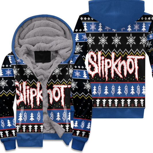 Slipknot Ugly Christmas 3D Fleece Hoodie