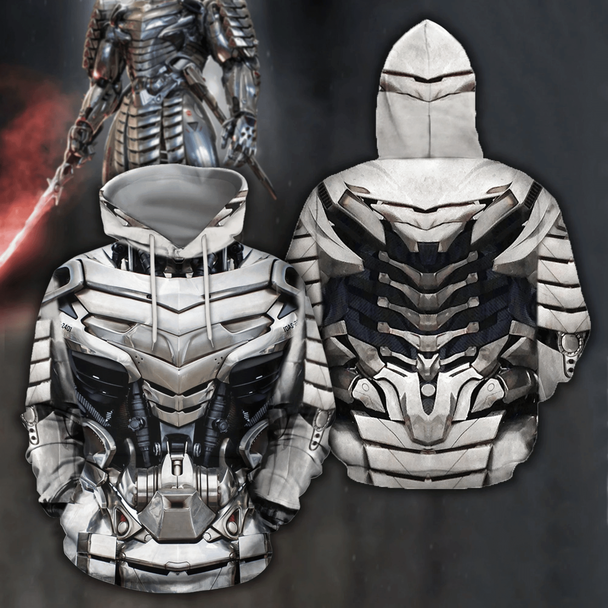 Sliver Samurai Armor 3D All Over Print | Hoodie | For Men & Women | Fu