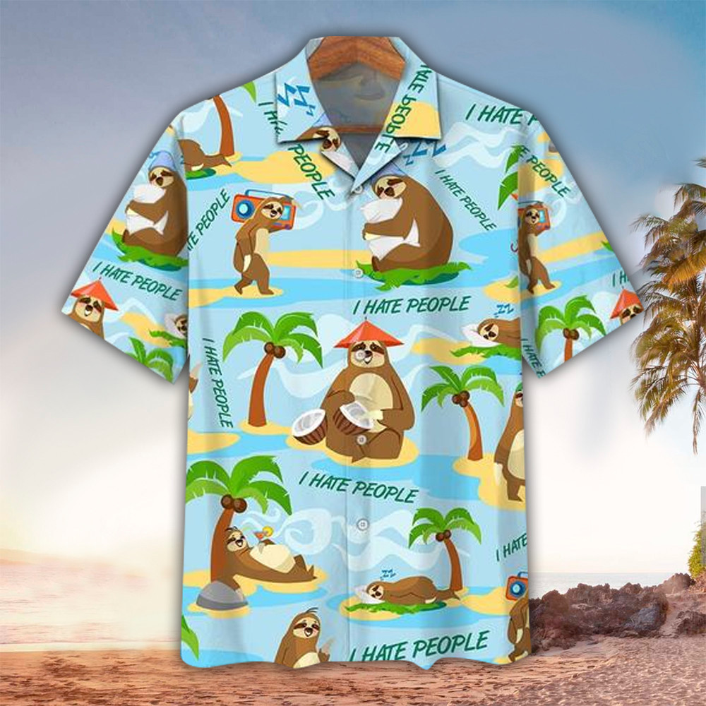 Sloth Hawaiian Shirt Perfect Gift Ideas For Sloth Lover Shirt For Men and Women