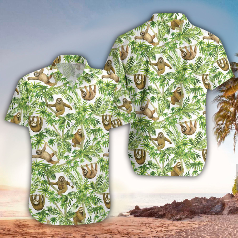 Sloth Hawaiian Shirt Perfect Gift Ideas For Sloth Lover Shirt For Men and Women