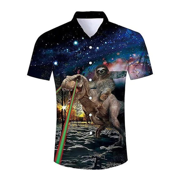 Sloth Hawaiian Shirt Sloth  T-Rex Shirt Lover Gifts Shirt For Men and Women