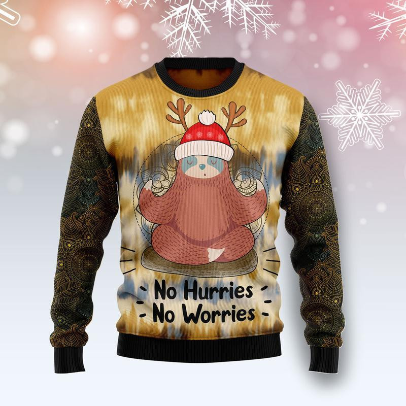 Sloth Mandala Ugly Christmas Sweater, Ugly Sweater For Men Women, Holiday Sweater