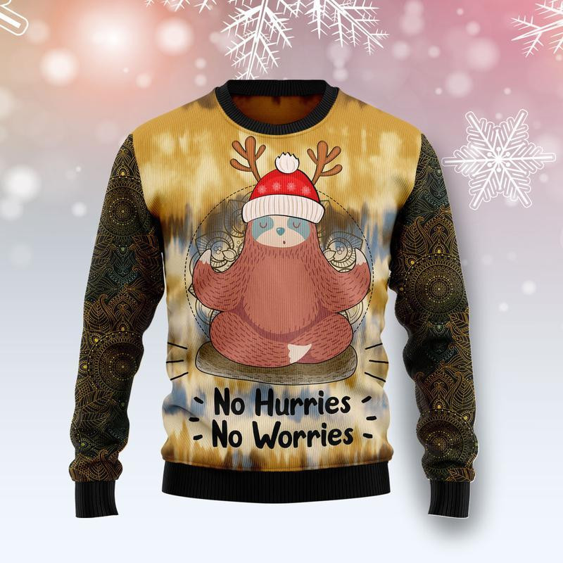 Sloth Mandala Ugly Christmas Sweater