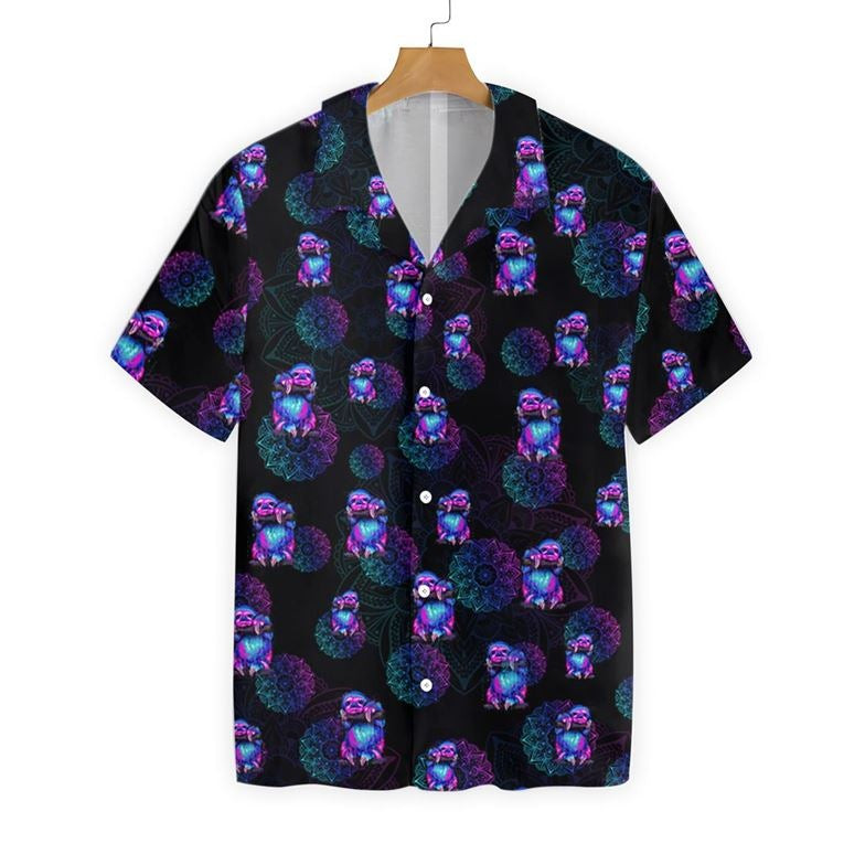 Sloth Mandala Watercolor Hawaiian Shirt