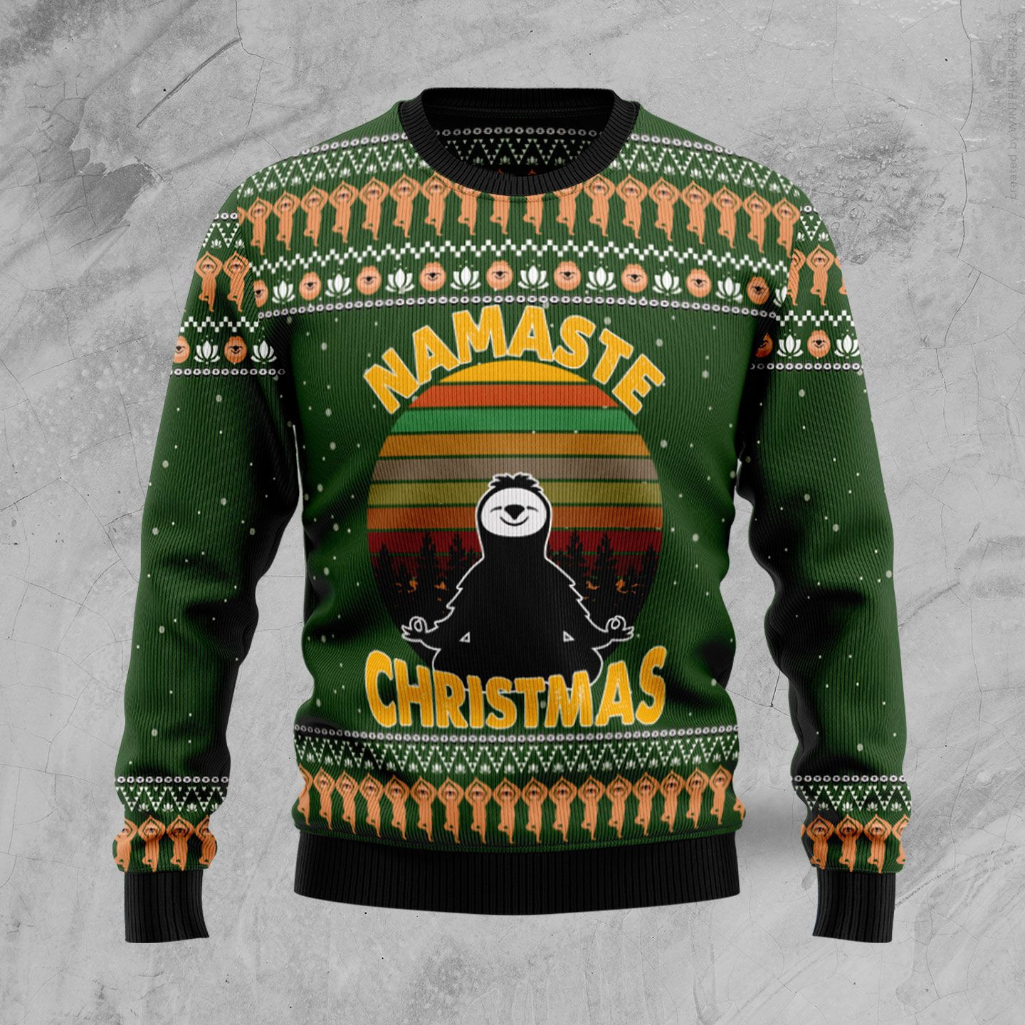 Sloth Namaste Ugly Christmas Sweater Ugly Sweater For Men Women