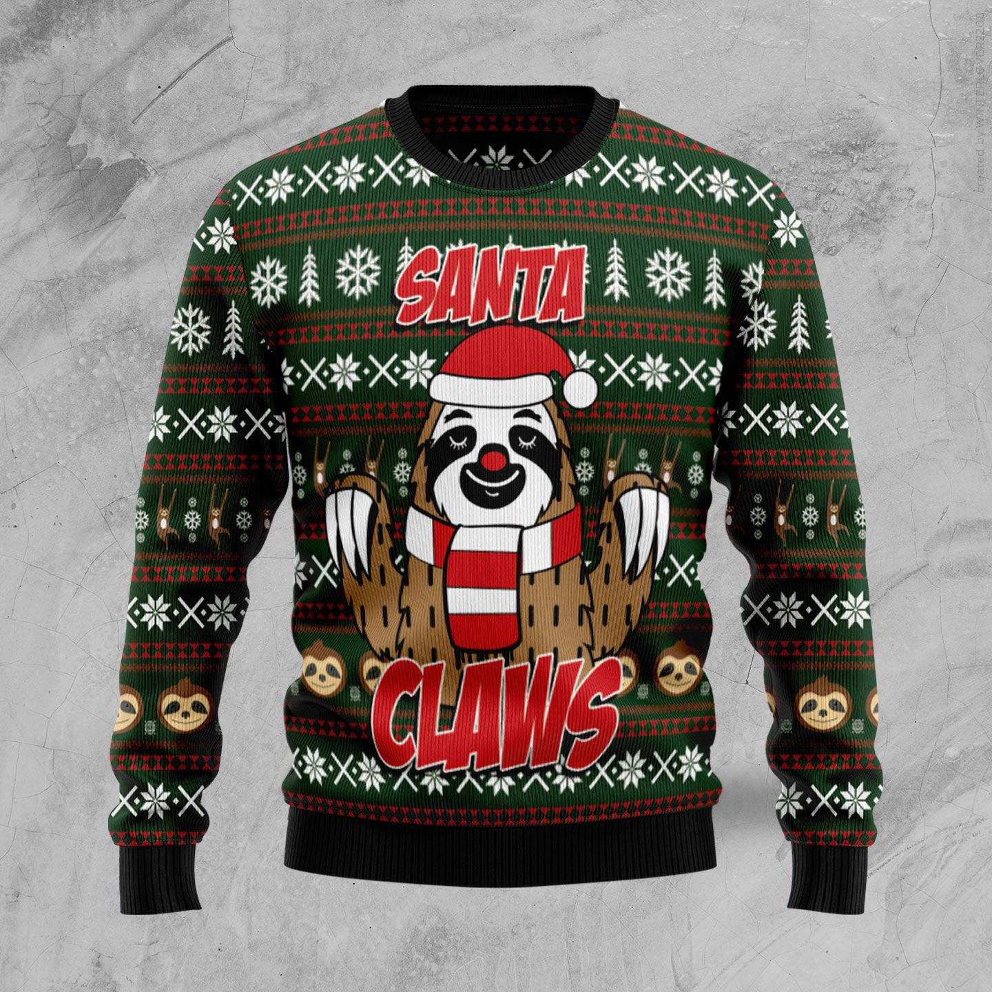 Sloth Santa Claws Ugly Christmas Sweater Ugly Sweater For Men Women