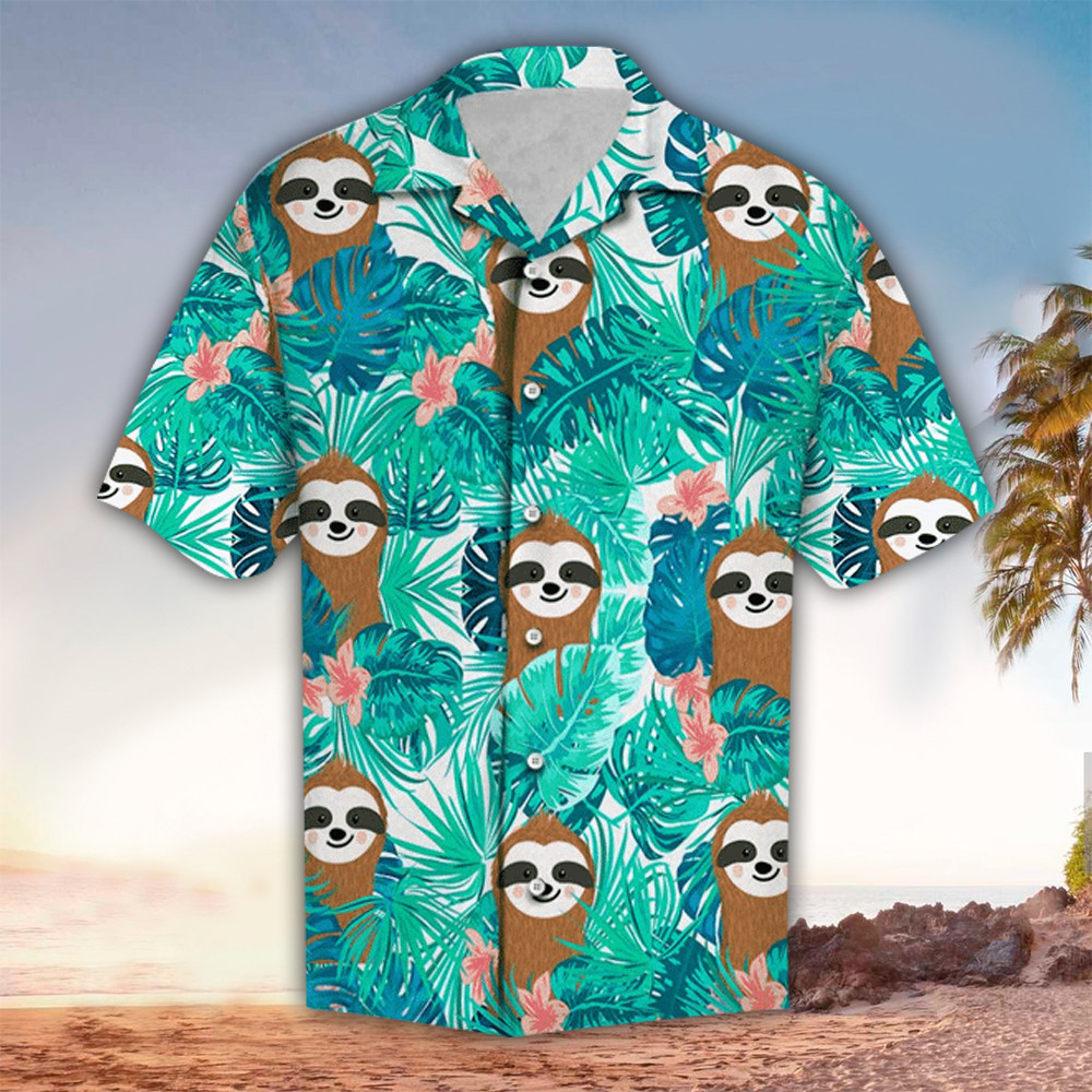 Sloth Shirt Sloth Hawaiian Shirt For Sloth Lovers Shirt For Men and Women