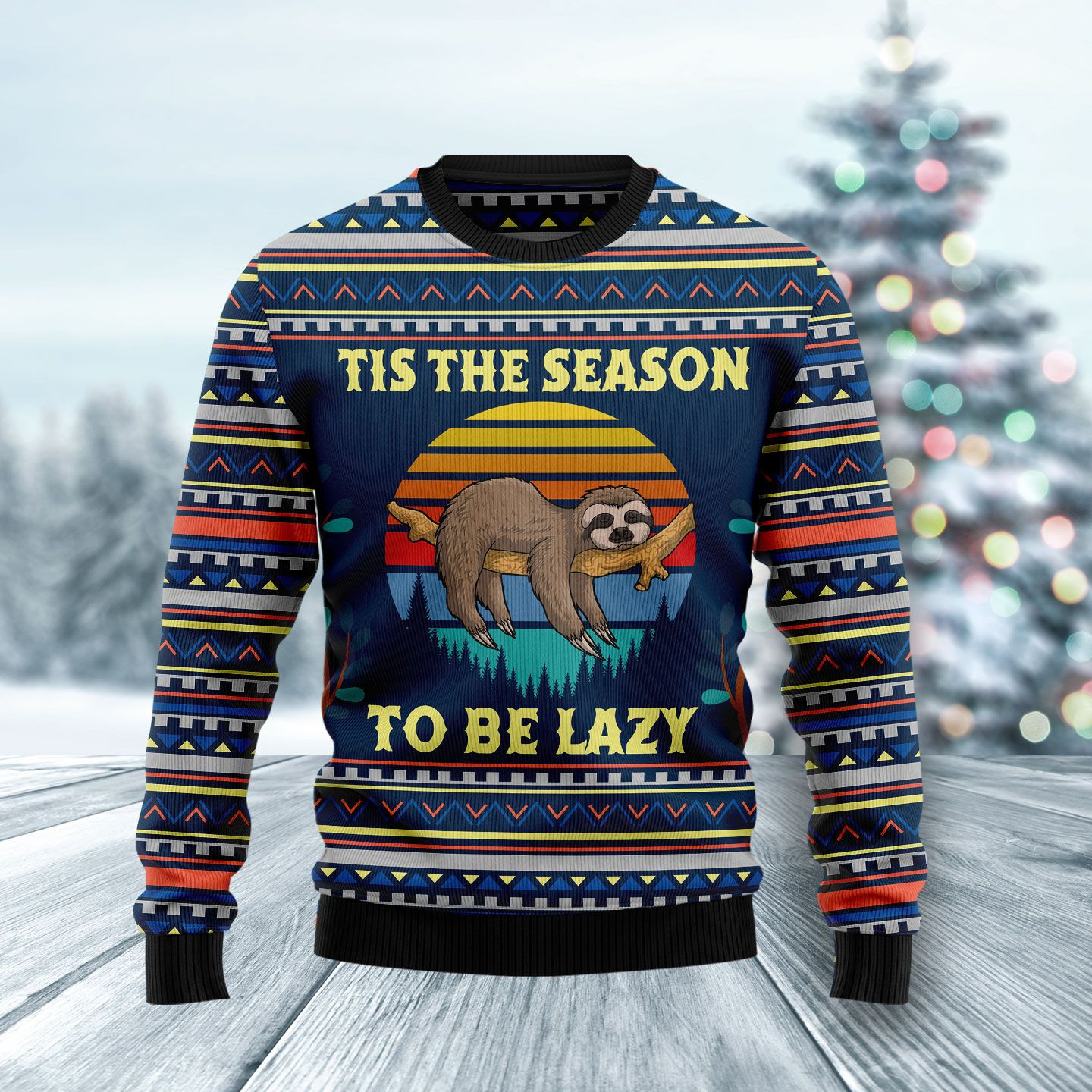 Sloth Tis The Season Ugly Christmas Sweater Ugly Sweater For Men Women