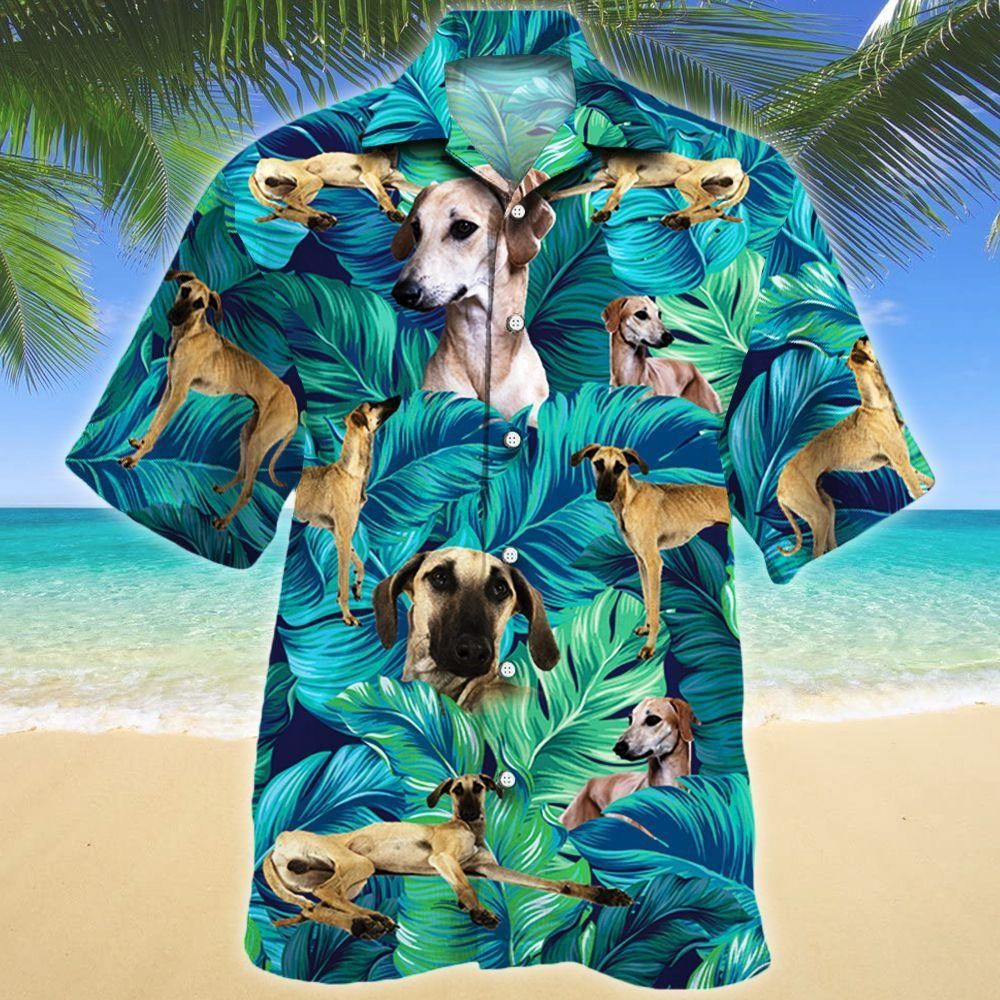 Sloughi Dog Lovers Aloha Hawaiian Shirt Colorful Short Sleeve Summer Beach Casual Shirt For Men And Women