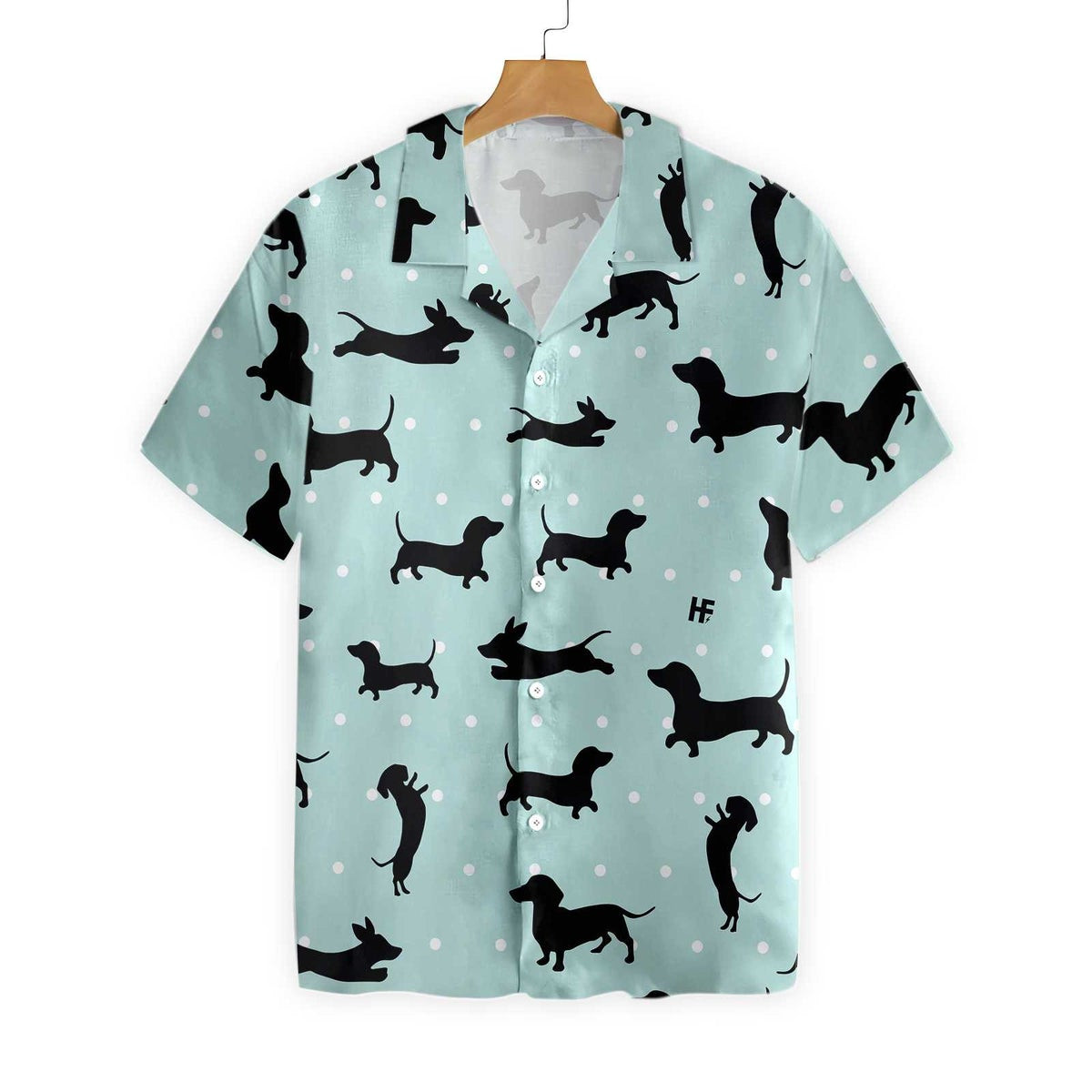 Small Dachshund Pattern Hawaiian Shirt