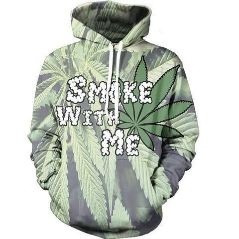 Smoke With Me Pullover And Zip Pered Hoodies Custom 3D Graphic Printed 3D Hoodie All Over Print Hoodie For Men For Women