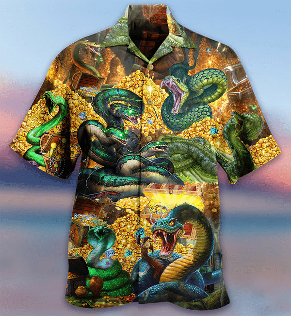 Snake Love Gold Limited Edition - Hawaiian Shirt Hawaiian Shirt For Men