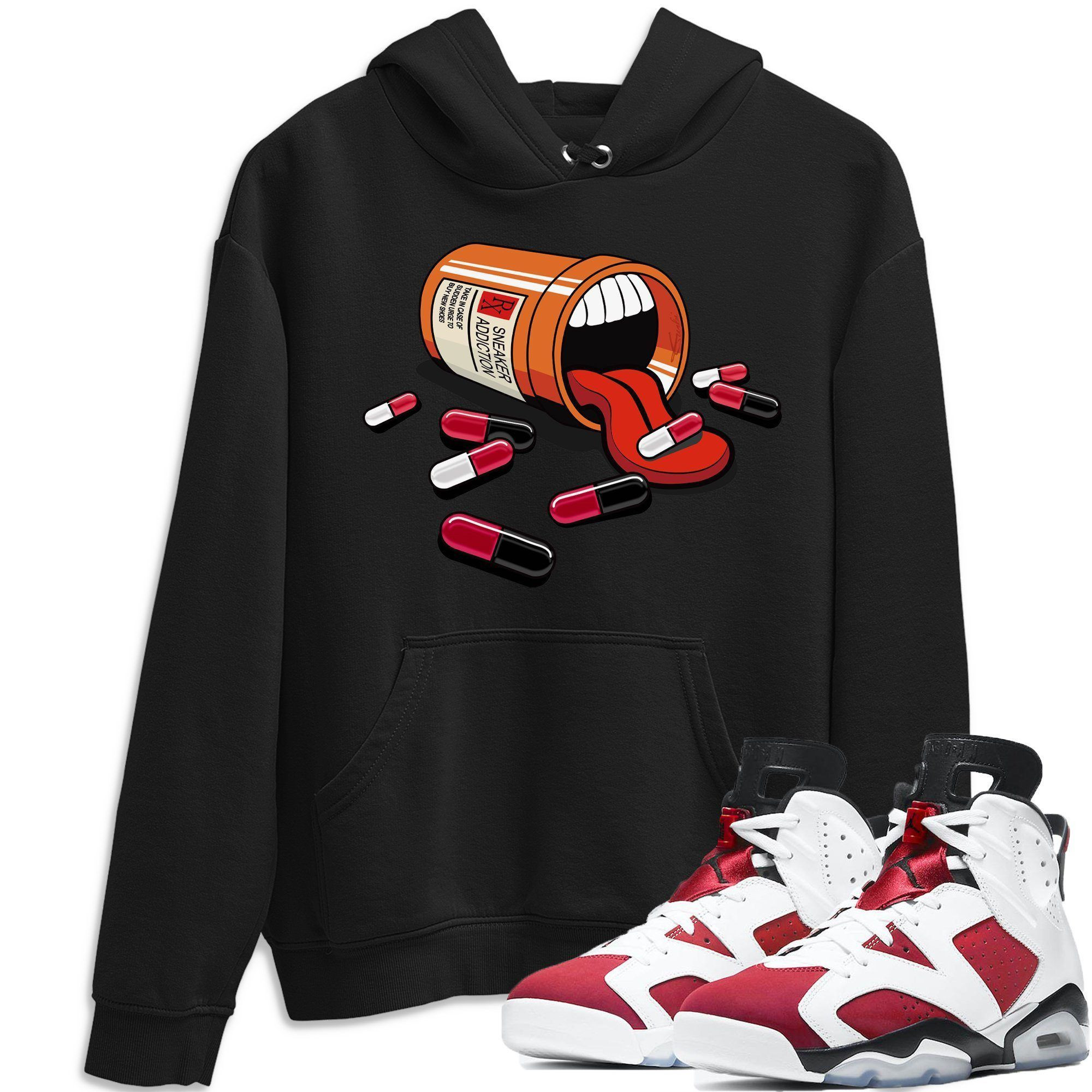 Sneaker Addiction Hoodie - Jordan 6 Carmine Outfit