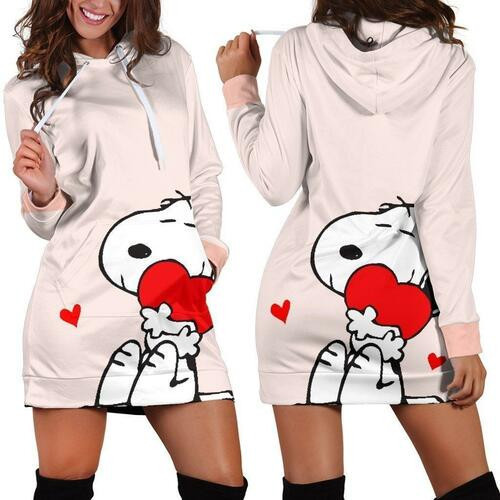 Snoopy Characters Womens Hoodie Dress Sweater Dress Sweatshirt Dresses Hoodie