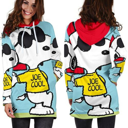 Snoopy Hoodie Dress Sweater Dress Sweatshirt Dress 3d All Over Print For Women Hoodie