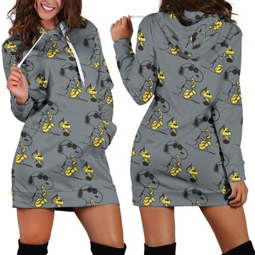 Snoopy Hoodie Dress Sweater Dress Sweatshirt Dress 3d All Over Print For Women Hoodie