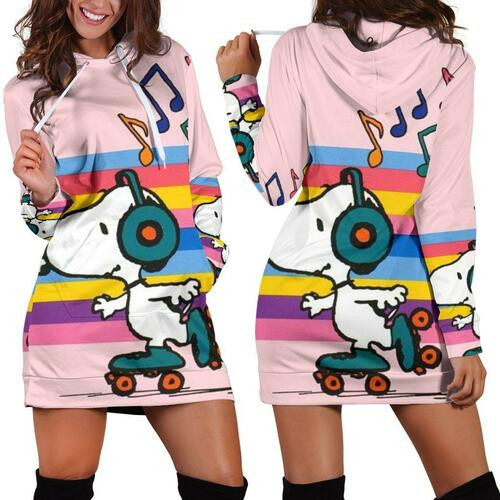 Snoopy Hoodie Dress Sweater Dress Sweatshirt Dress 3d All Over Print For Women Hoodie