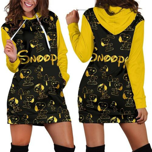 Snoopy Hoodie Dress Sweater Dress Sweatshirt Dress 3d All Over Print For Women Hoodie