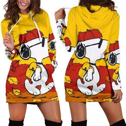 Snoopy Hoodie Dress Sweater Dress Sweatshirt Dress 3d All Over Print For Women Hoodie