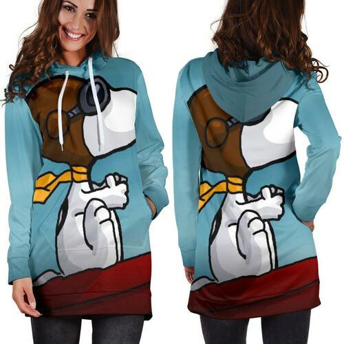 Snoopy Peanuts Hoodie Dress Sweater Dress Sweatshirt Dress 3d All Over Print For Women Hoodie