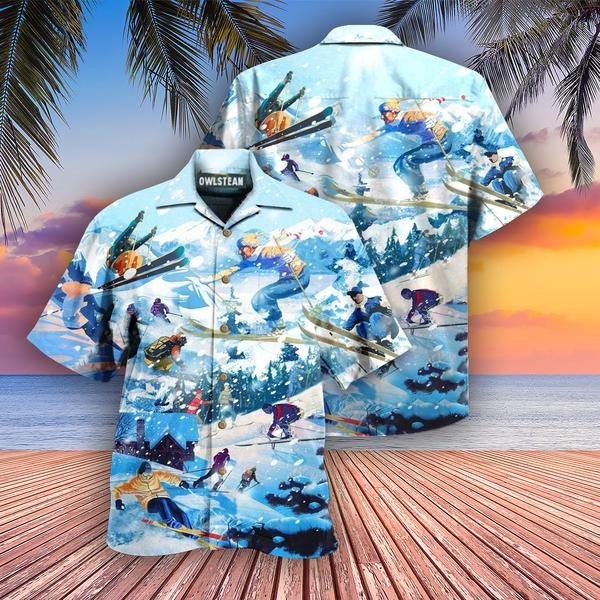 Snowboarding It's Only Cold If You're Standing Still Edition - Hawaiian Shirt - Hawaiian Shirt For Men