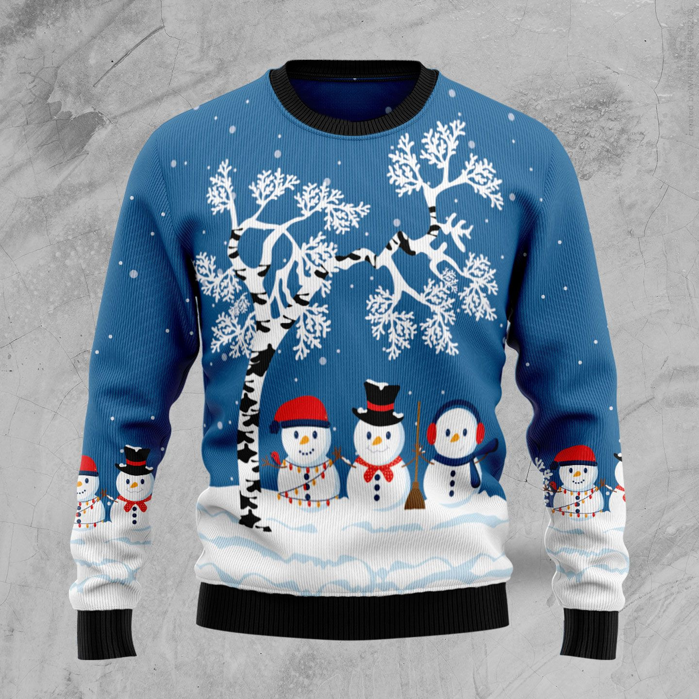 Snowman Beauty Ugly Christmas Sweater