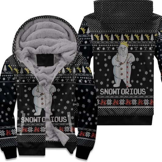 Snowtorious Ugly Christmas 3D Fleece Hoodie