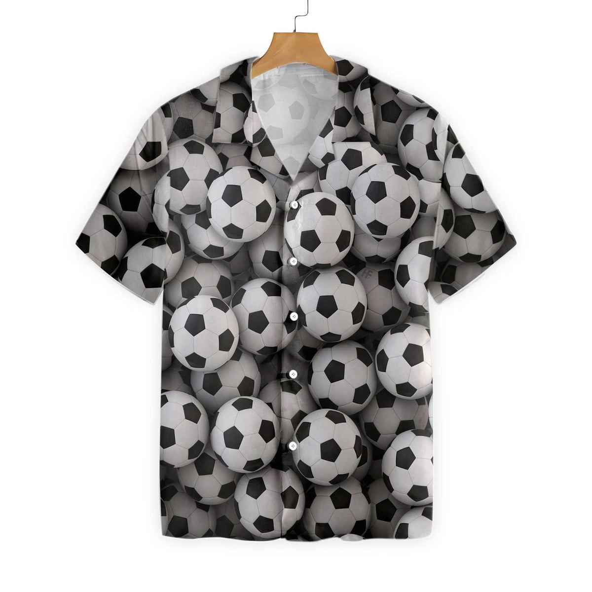 Soccer Balls Background Hawaiian Shirt